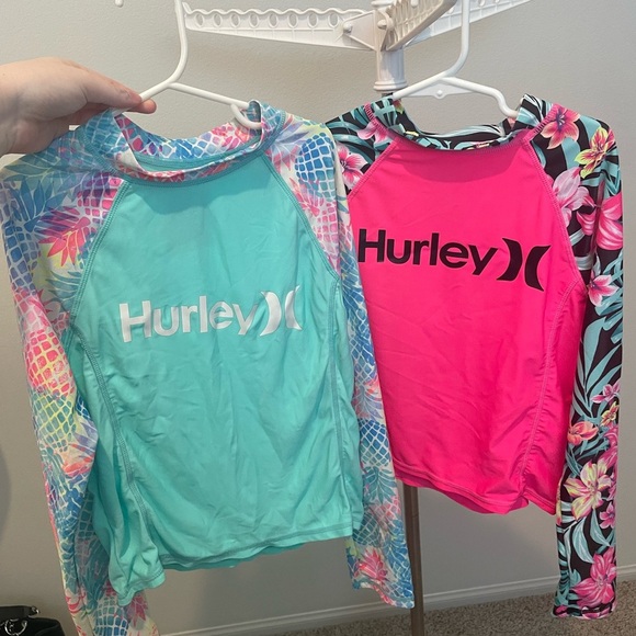 (2) Hurley Swimwear long sleeve UPF 50+ - Picture 1 of 6